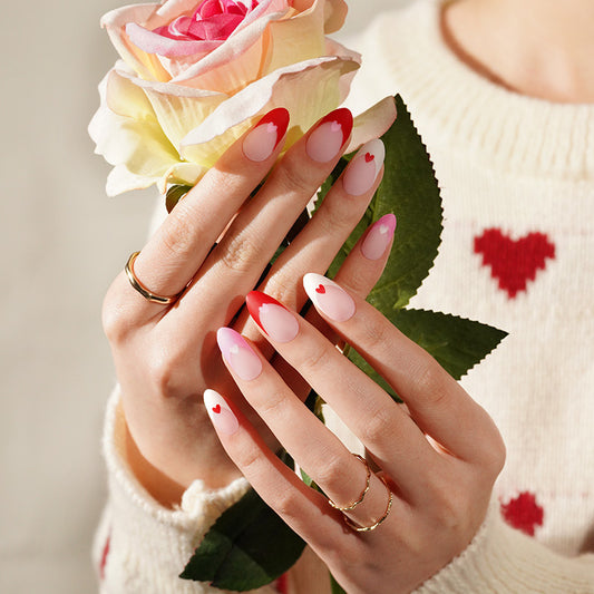 Semi-Cured Gel Nail Wraps - Heartbreaker French