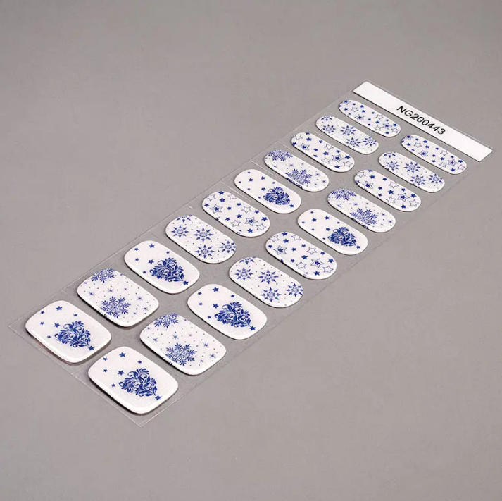 Semi-Cured Gel Nail Wraps Snowflake Royale