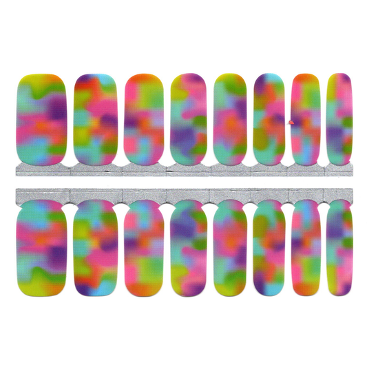 White Smoke Watercolor Rainbow Tie Dye