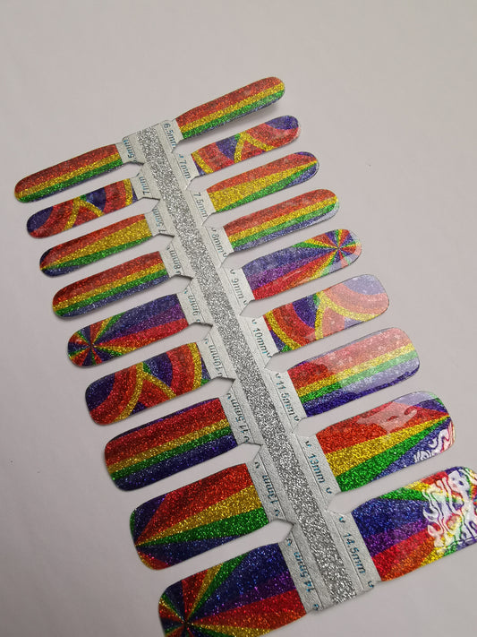 Gray Glitter Rainbow - Kids