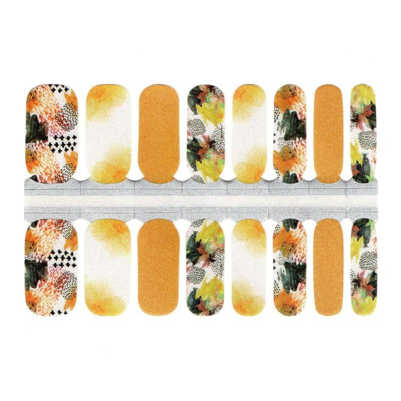 Automne Couleurs d'automne Art abstrait Orange, jaune, noir avec miroitement