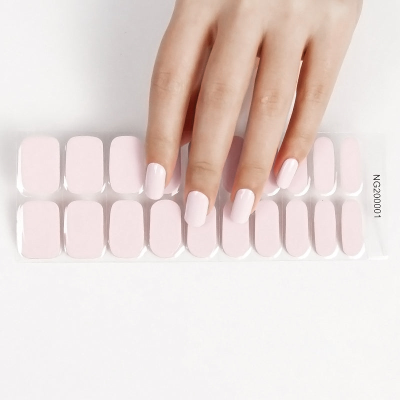 Semi-Cured Gel Nail Wraps Pale Pink Solid
