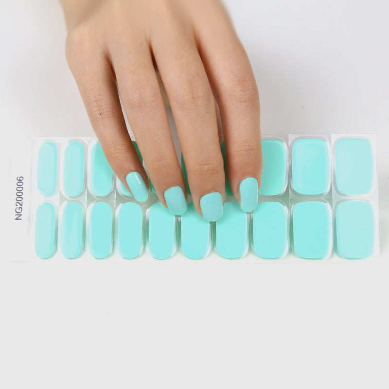 Semi-Cured Gel Nail Wraps Seafoam Green