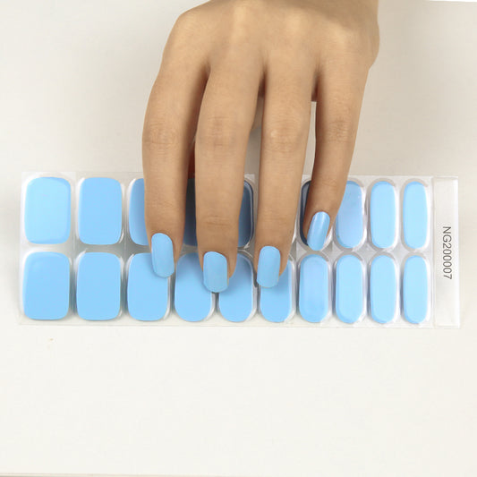 Semi-Cured Gel Nail Wraps Baby Blue