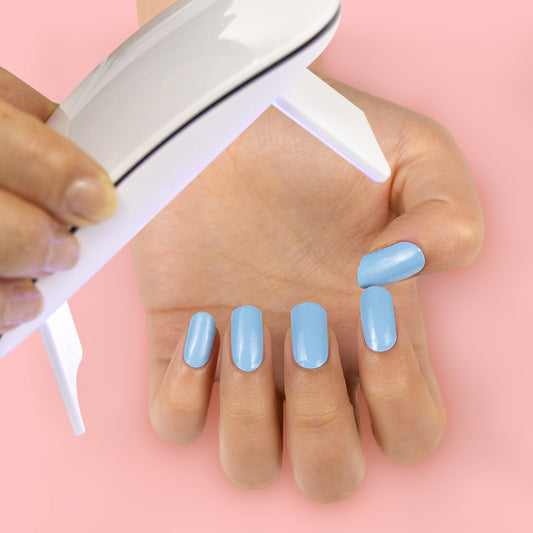 Semi-Cured Gel Nail Wraps Baby Blue