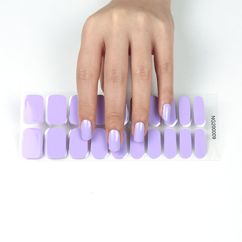 Semi-Cured Gel Nail Wraps Purple Solid