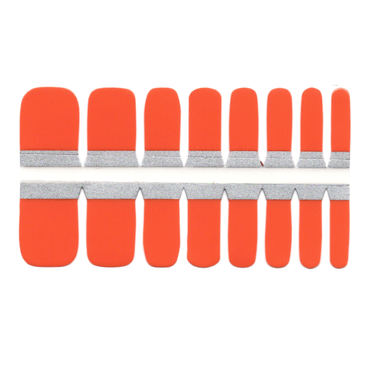 Toe Nails/Kids Nail Wraps Creamy Orange Solid Color