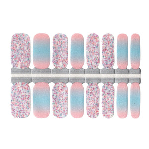 Blue and Pink Ombre Gradient with Shimmer and Sequin