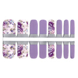 Toe Nails/Kids Nail Wraps Lilac Purple Flowers
