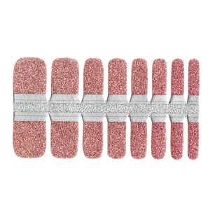 Adult Toe Nails/Kids Finger Nail Wraps Light Pink Glitter Solid Color
