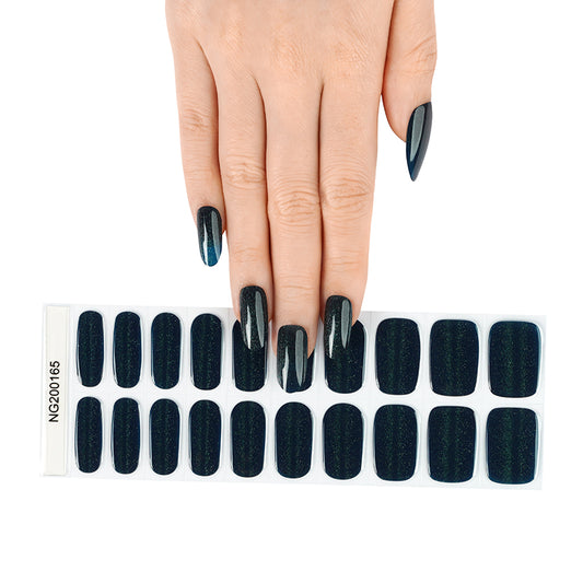 Semi-Cured Gel Nail Wraps - Midnight Teal