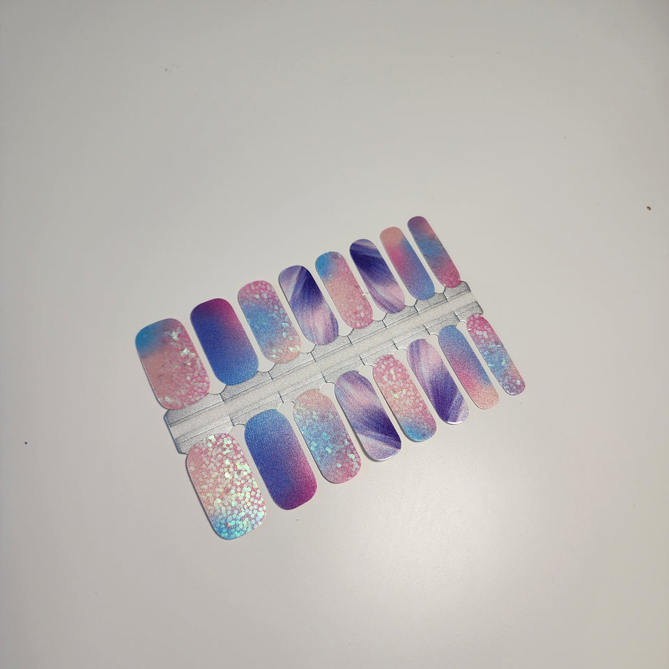 Blue Pink Ombre Sequin