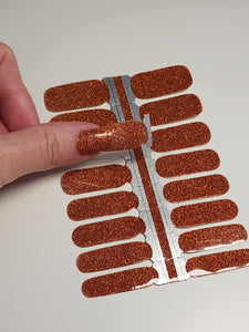 Burnt Orange Glitter Solid