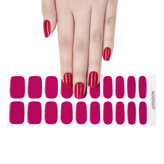 Semi-Cured Gel Nail Wraps - Magenta Solid