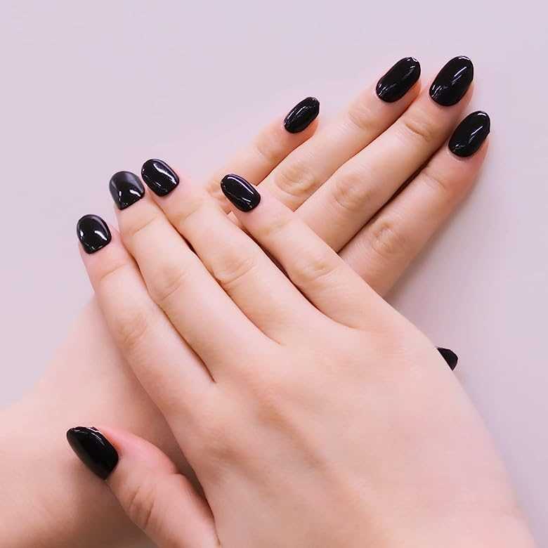 Semi-Cured Gel Nail Wraps Black Solid Color