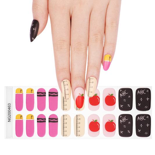 Semi-Cured Gel Nail Wraps - School Days