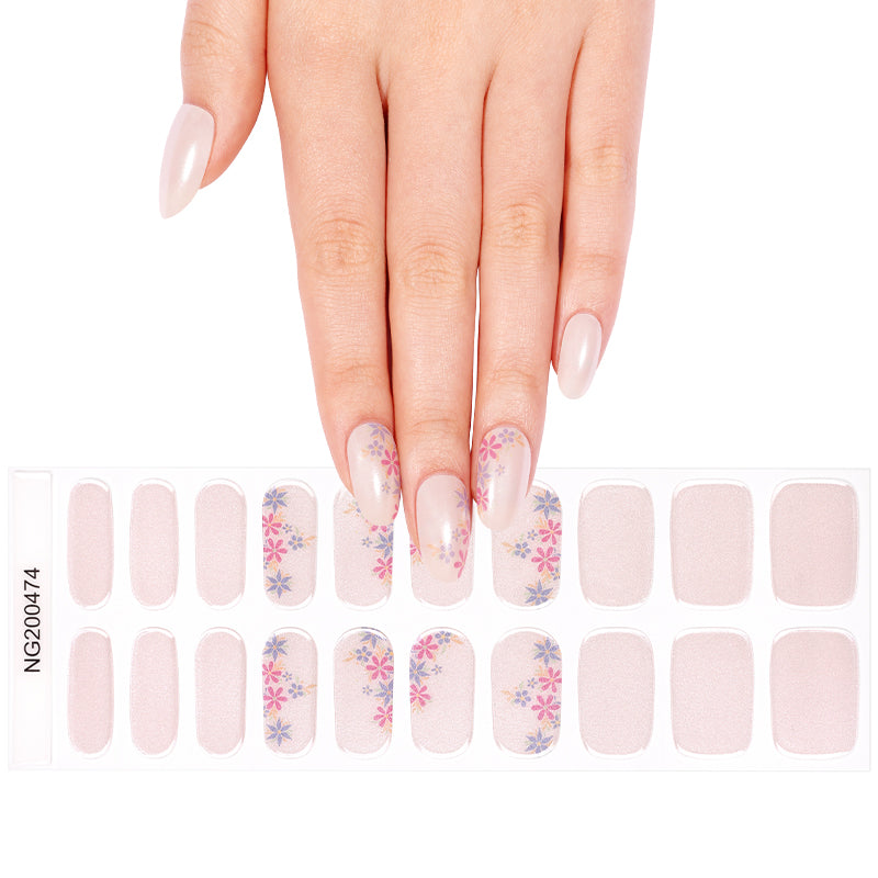 Semi-Cured Gel Nail Wraps Soft Bloom