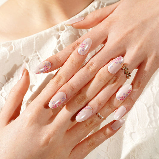 Semi-Cured Gel Nail Wraps Soft Bloom