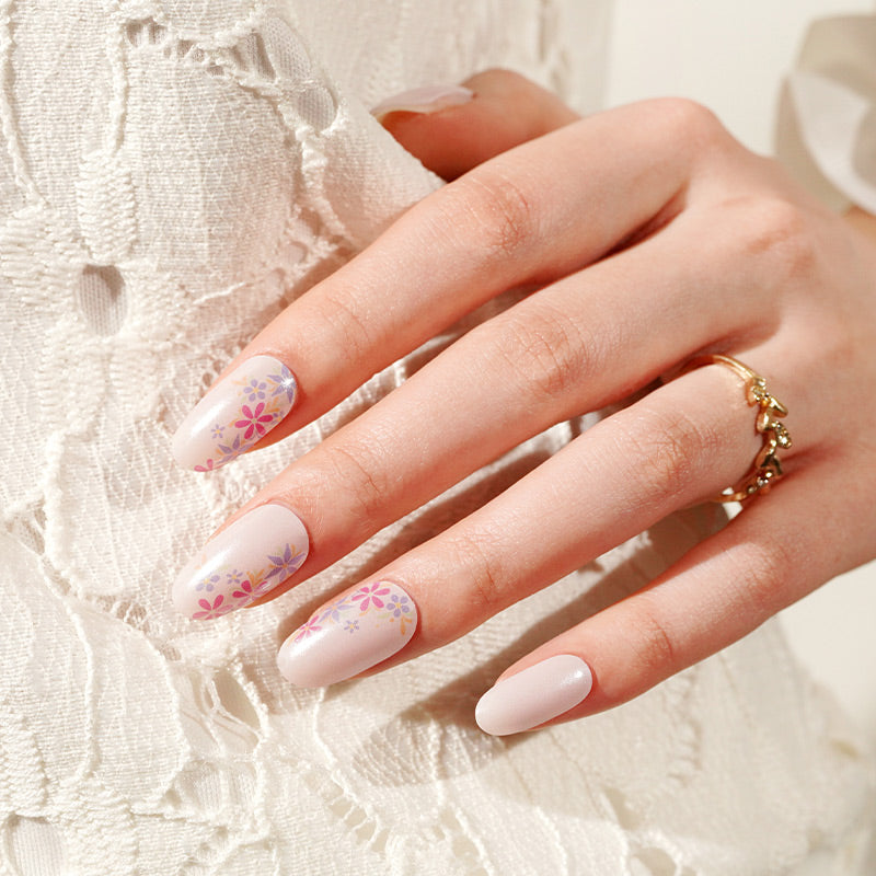 Semi-Cured Gel Nail Wraps Soft Bloom