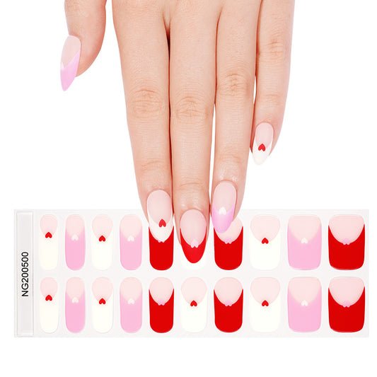 Semi-Cured Gel Nail Wraps - Heartbreaker French