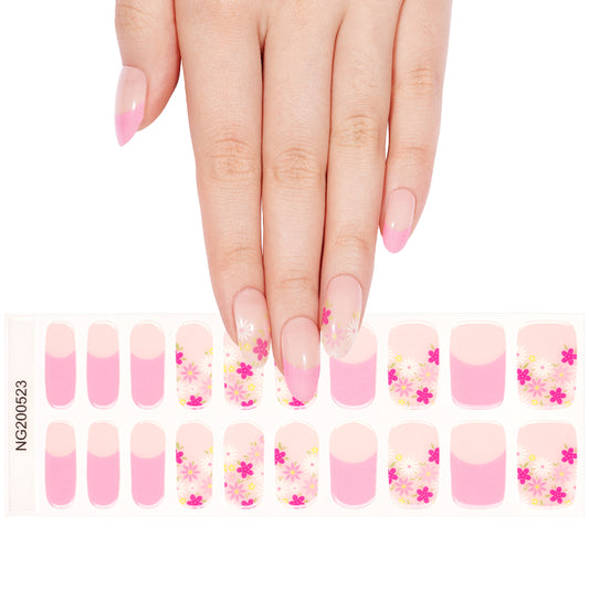 Semi-Cured Gel Nail Wraps - Rosy Garden