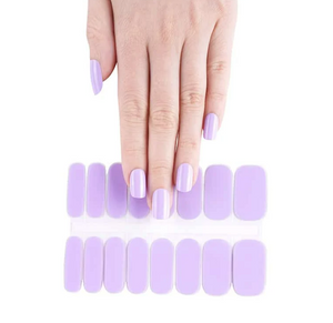 Semi-Cured Gel Nail Wraps Lilac Purple Solid Color