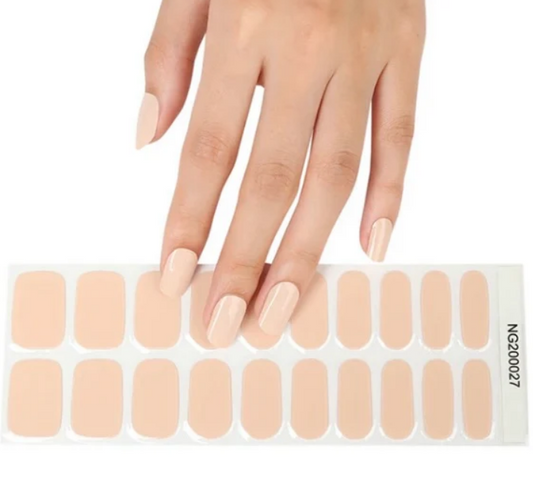 Semi-Cured Gel Nail Wraps Beige Solid