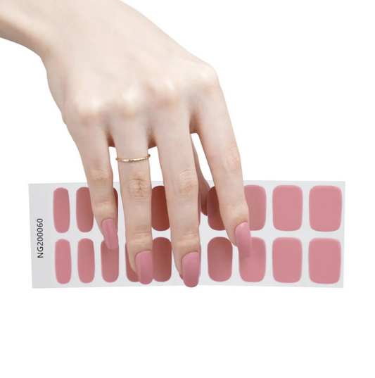 Semi-Cured Gel Nail Wraps Creamy Pink Solid