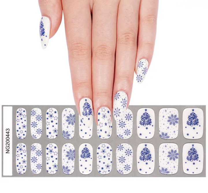 Semi-Cured Gel Nail Wraps Snowflake Royale