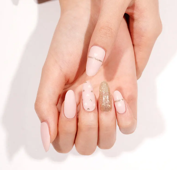 Semi-Cured Gel Nail Wraps Heart of Gold