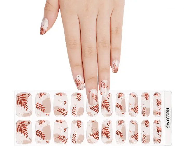 Semi-Cured Gel Nail Wraps Leaf Me Be