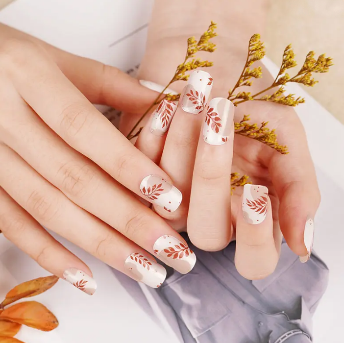 Semi-Cured Gel Nail Wraps Leaf Me Be