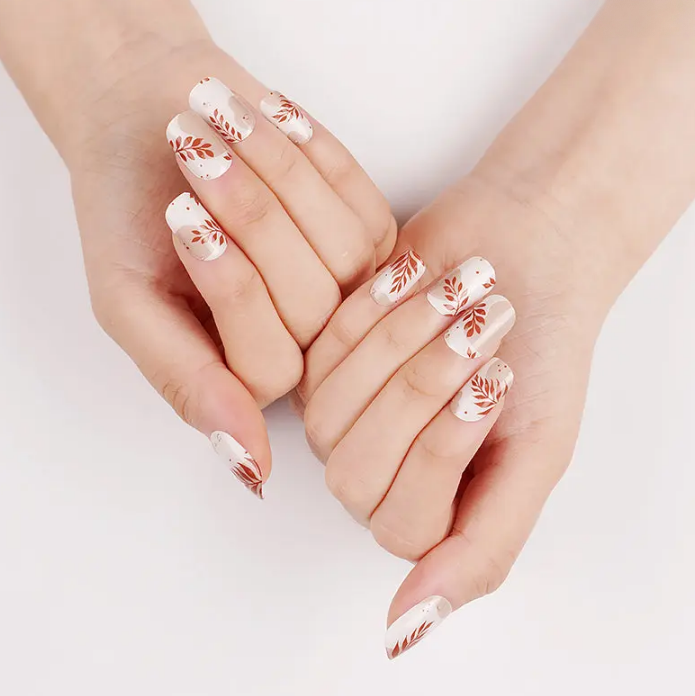 Semi-Cured Gel Nail Wraps Leaf Me Be