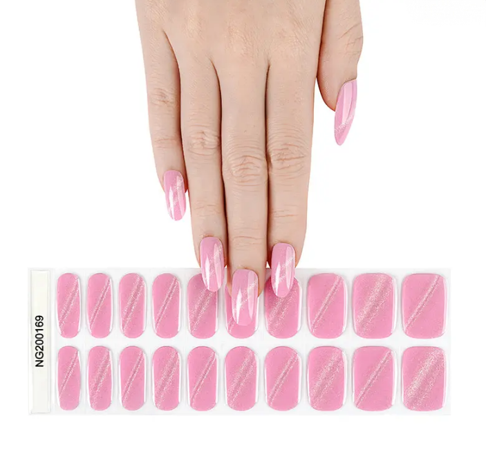 Semi-Cured Gel Nail Wraps Pink Me Up