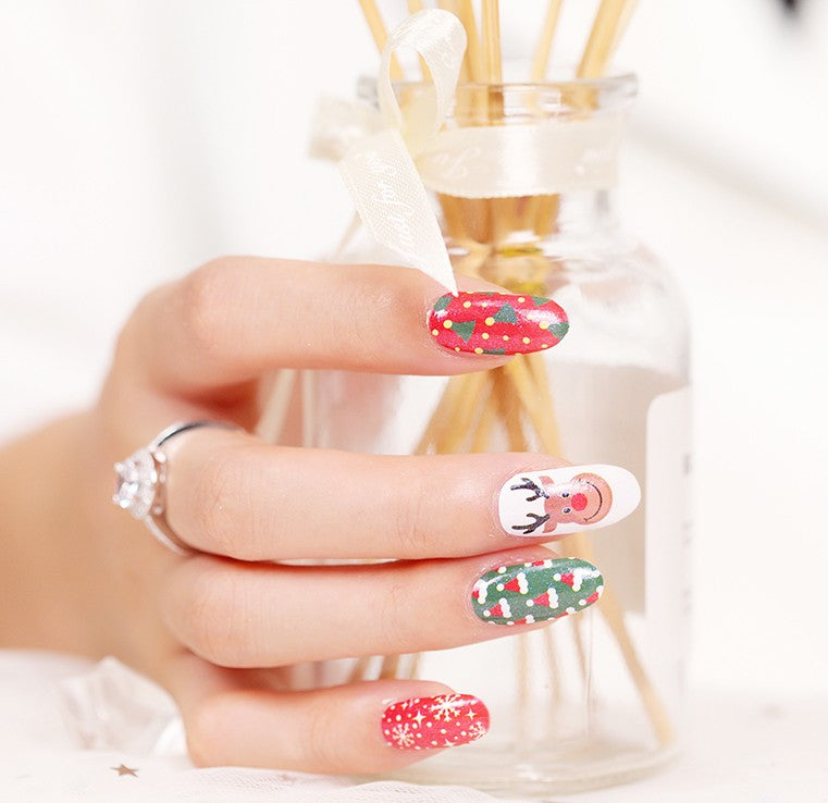 Chapeaux de Noël vert rouge et blanc Motif de flocons de neige de renne du père Noël