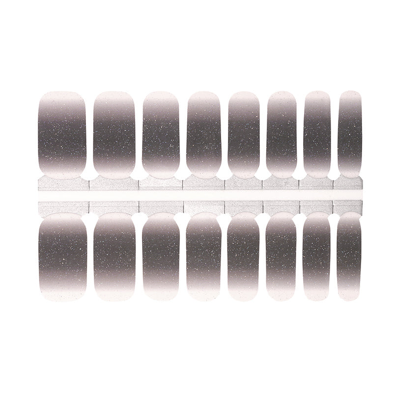 Dégradé ombré blanc à gris avec paillettes scintillantes