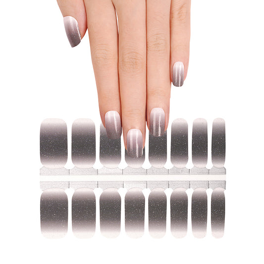 Dégradé ombré blanc à gris avec paillettes scintillantes