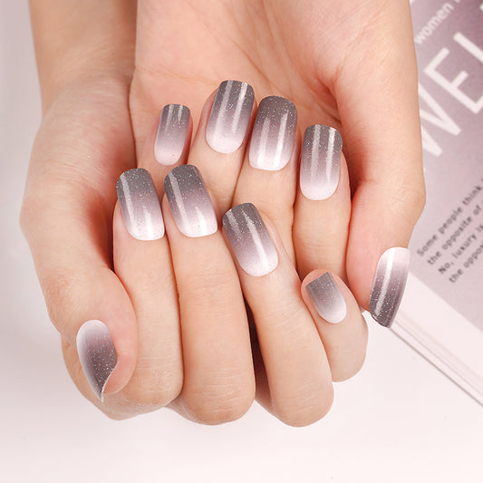 Dégradé ombré blanc à gris avec paillettes scintillantes