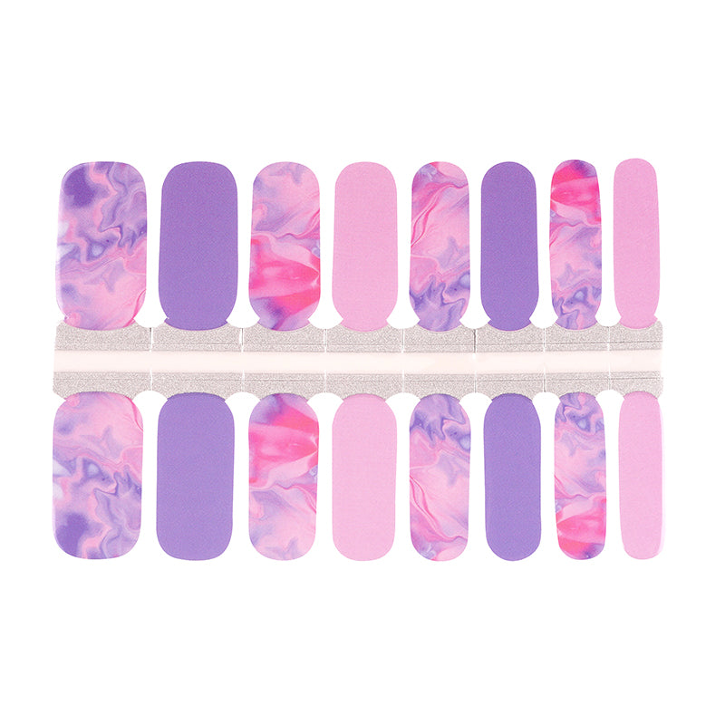 Brume aquarelle rose et bleue