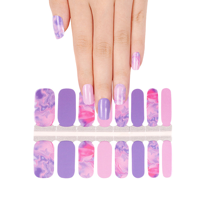 Brume aquarelle rose et bleue