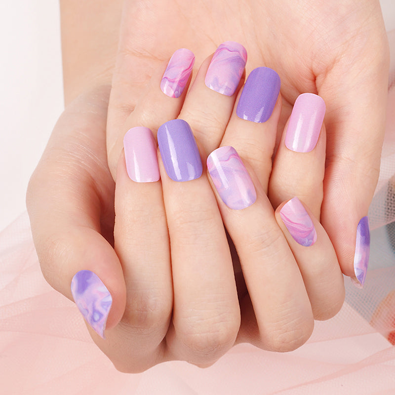 Brume aquarelle rose et bleue