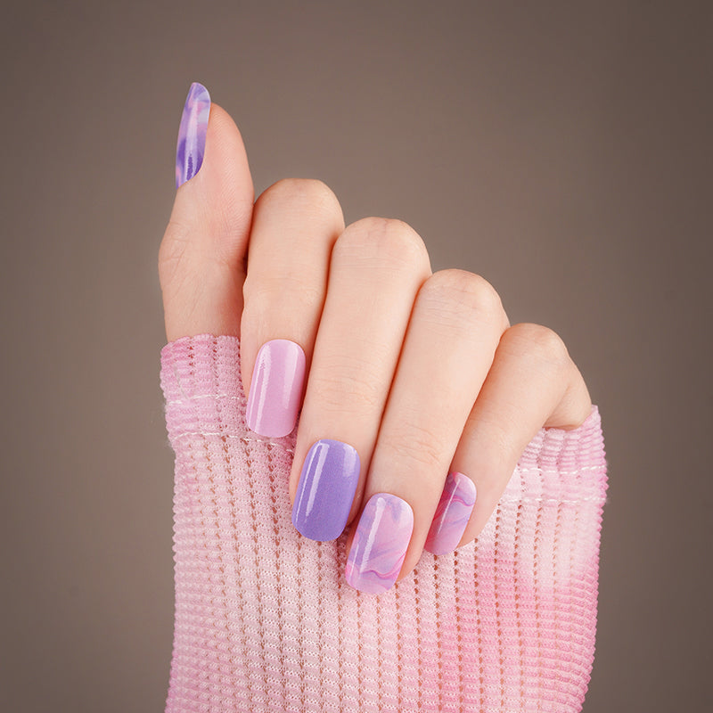 Brume aquarelle rose et bleue