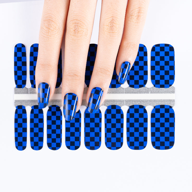 Blue and Black Checkered Chess Board