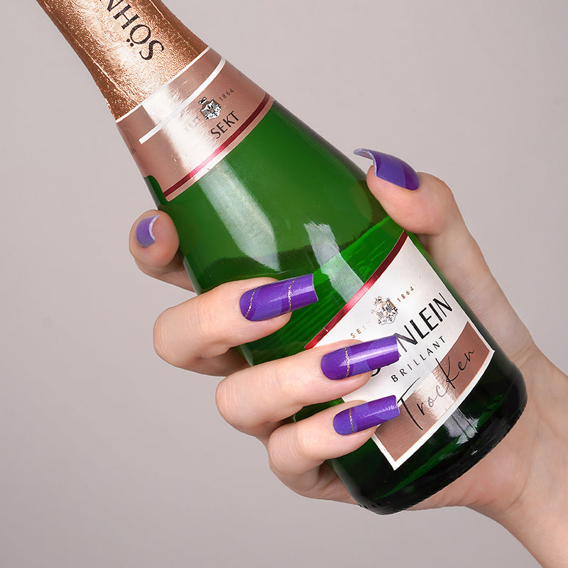 Optical Illusion Purple Gold Glitter