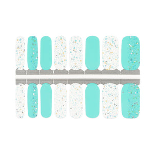 Negative Space Robin Egg Blue Clear Sequin
