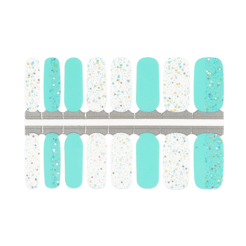 Negative Space Robin Egg Blue Clear Sequin