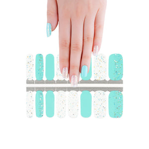 Negative Space Robin Egg Blue Clear Sequin