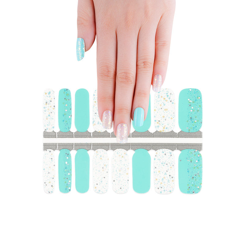 Negative Space Robin Egg Blue Clear Sequin