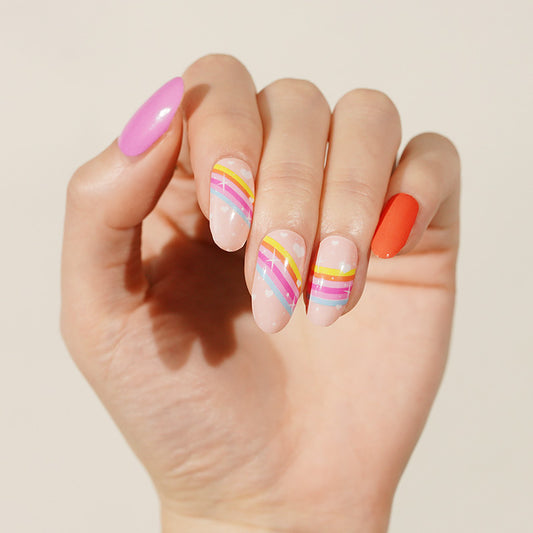 Light Gray Rainbow Crush