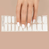 Semi-Cured Gel Nail Wraps White Solid Color
